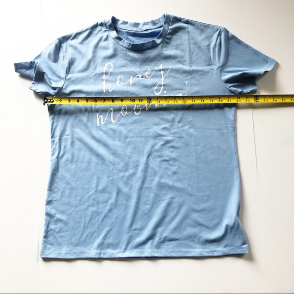 Honeymooning’ Women’s XL Azure Blue T-Shirt Perfect Honeymoon Attire - Picture 8 of 9